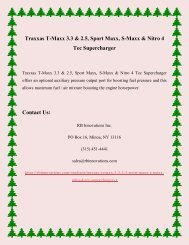 Traxxas T-Maxx 3.3 & 2.5, Sport Maxx, S-Maxx & Nitro 4 Tec Supercharger