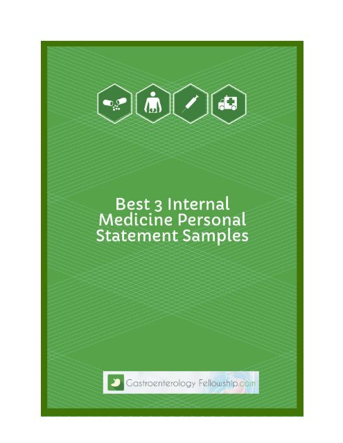 internal medicine personal statement