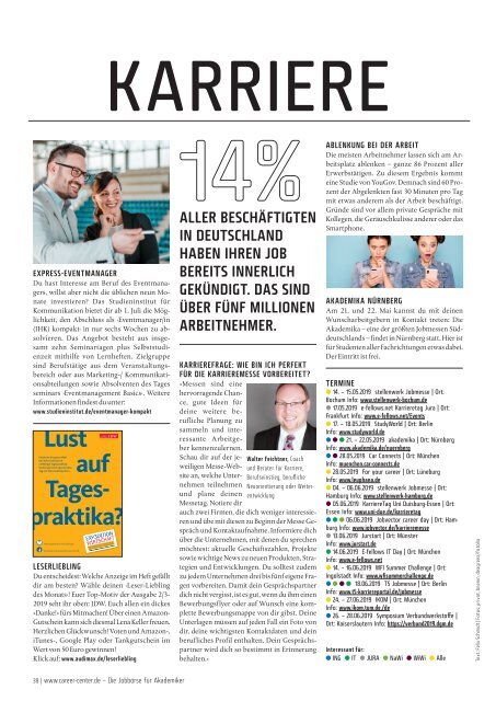 audimax Wi.Wi 6/2019 - Das Karrieremagazin für Wirtschaftswissenschaftler