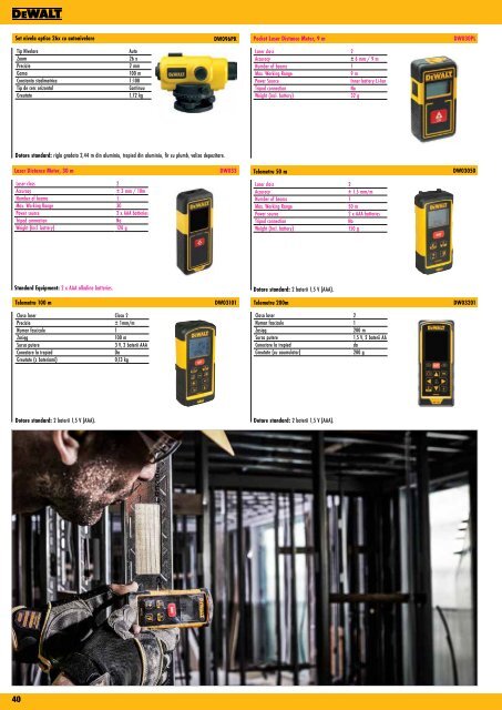 DeWALT - Scule electrice profesionale - 2017-2018 (RO)