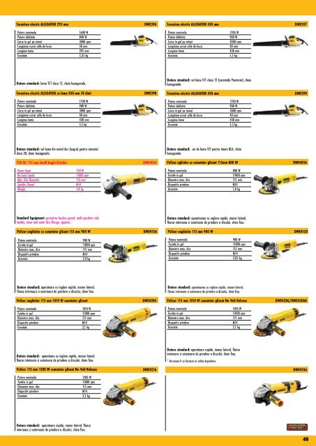 DeWALT - Scule electrice profesionale - 2017-2018 (RO)