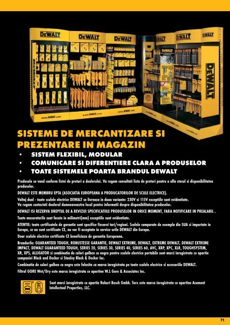 DeWALT - Scule electrice profesionale - 2017-2018 (RO)