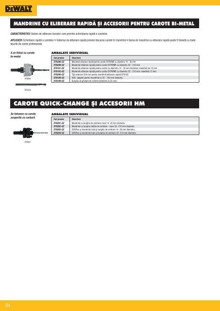 DeWALT - Acesorii - 2017-2018 (RO)