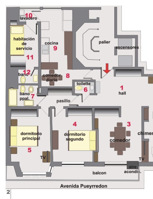 departamento amoblado y equipado para alquilar, av Pueyrredon 2409 año 2019