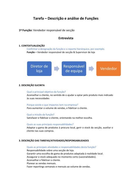 Tarefa - Descrição e análise de Funções