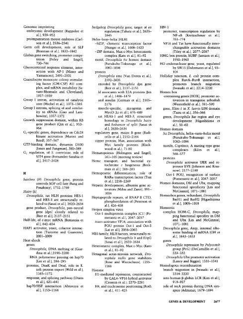 Reviewers, Volume 6" (1992) - Genes & Development