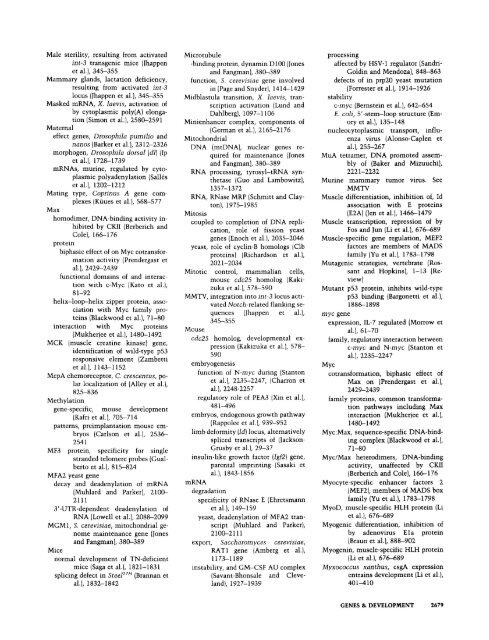 Reviewers, Volume 6" (1992) - Genes & Development