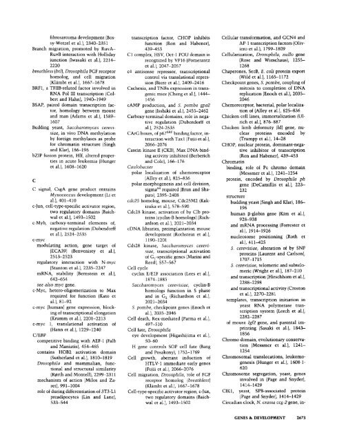 Reviewers, Volume 6" (1992) - Genes & Development