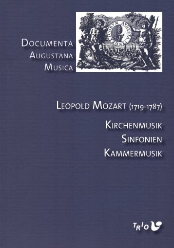 2019 Flyer "Documenta Augustana Musica - Werke von Leopold Mozart (1719-1787)"