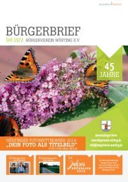 Bürgerbrief Vereinsheft Ausgabe 95 - Mai 2019 vom Bürgerverein Wüsting eV