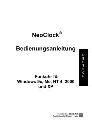 Handbuch NeoClock für Windows - LEUNIG GmbH