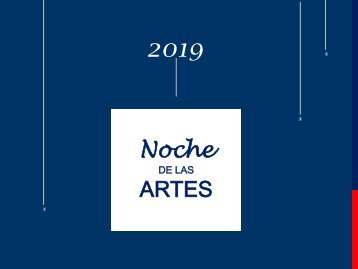 Catálogo Noche de las Artes, 2019