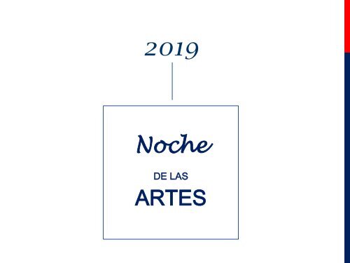 Catálogo Noche de las Artes, 2019