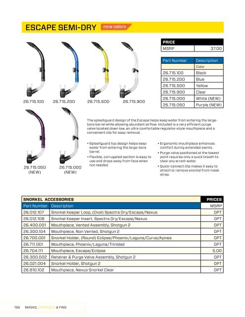 2019 SCUBAPRO CONSUMER PRICE LIST