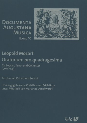 demo score: DA-010 Leopold Mozart, Oratorium pro quadragesima