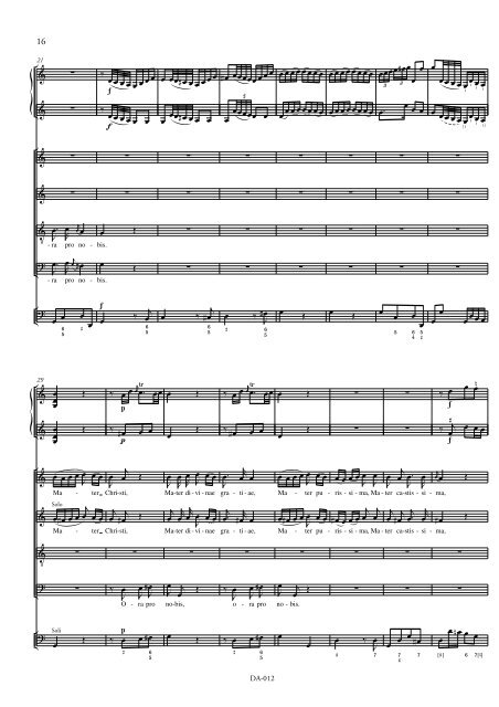 demo score: DA-012 Leopold Mozart, Litaniae Lauretanae G