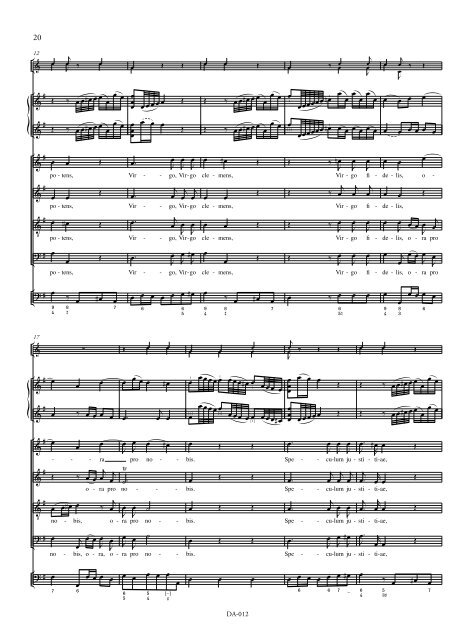 demo score: DA-012 Leopold Mozart, Litaniae Lauretanae G