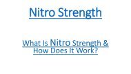 Nitro Strength  - Muscle Supplement,Performance,Reviews And Pills