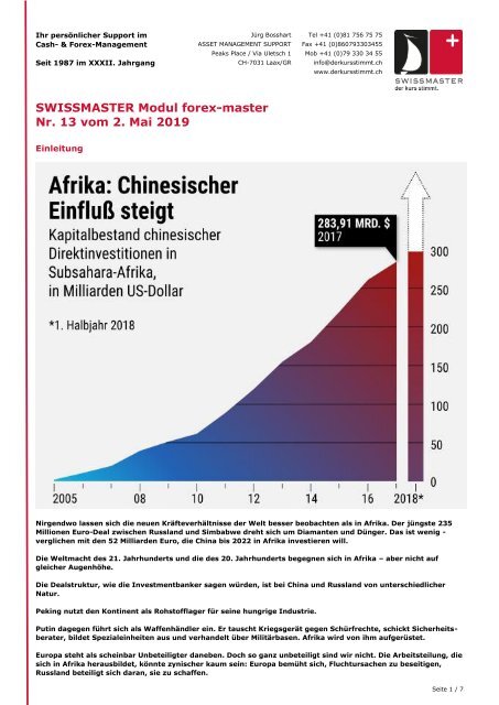 SWISSMASTER Modul forexmaster