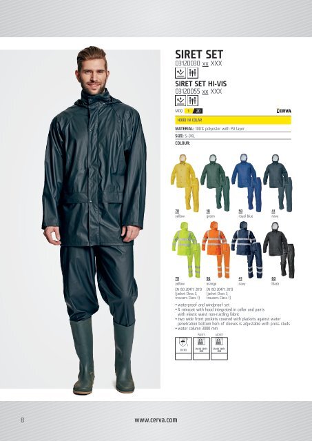 Cerva - Rainwear and rain boots - Catalogue (EN)