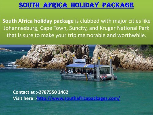 Delightful south africa tour packages