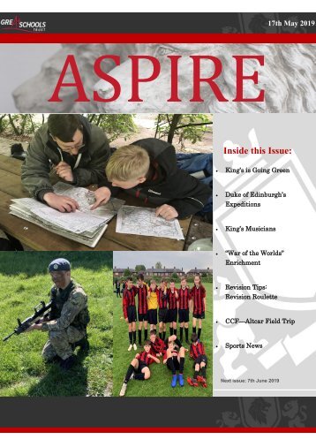 ASPIRE Newsletter - 17th May 2019