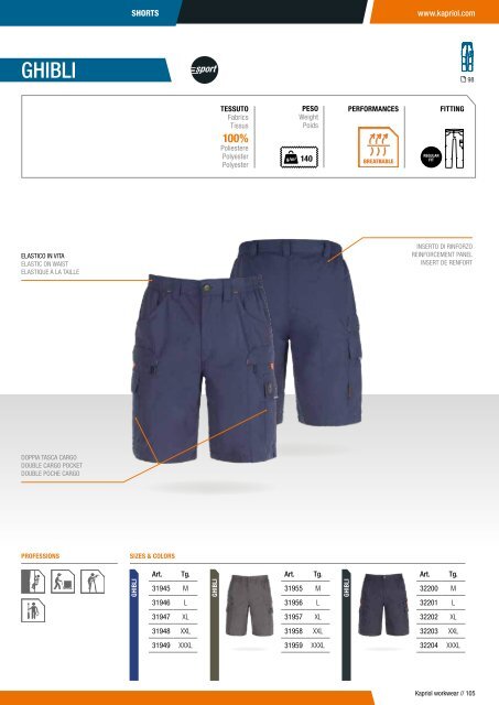 Kapriol - Work Wear - Catalog - 2018-2019 (EN)