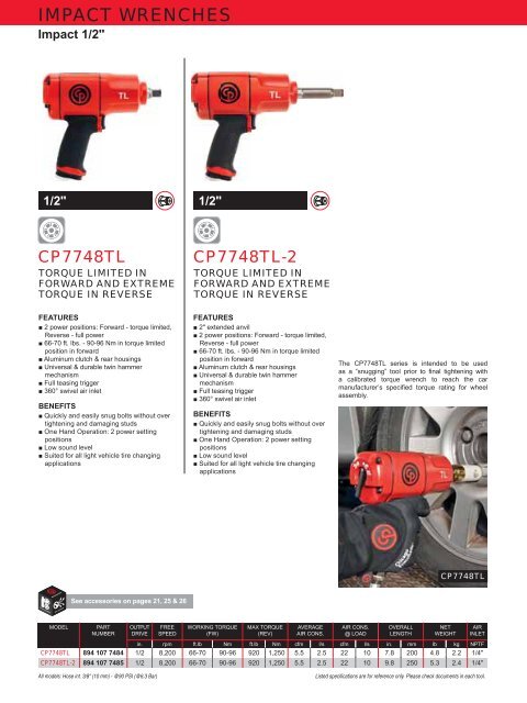 Chicago Pneumatic - Vehicle Service - Tools & Workshop Equipment (EN)