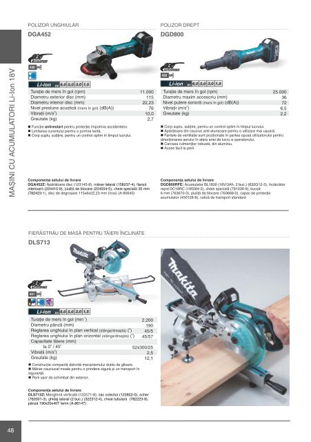 Makita - Catalog - Scule Profesionale 2018 (RO)