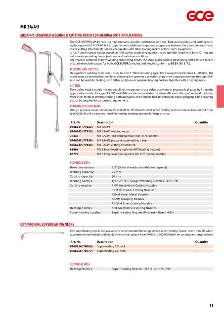 GCE - Gas Equipment Industrial Catalogue - 2017 (EN)