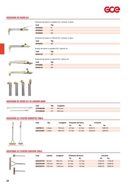 GCE - Catalog - Echipamente Autogene - Sisteme de gaz - 2016 (RO)