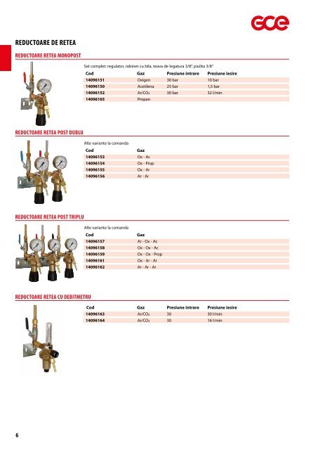 GCE - Catalog - Echipamente Autogene - Sisteme de gaz - 2016 (RO)