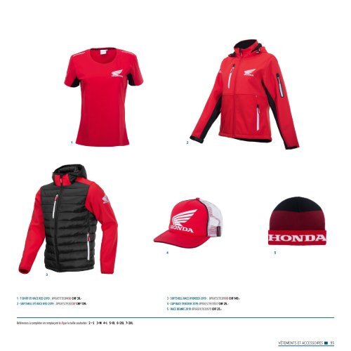 Honda Moto - Catalogue accessoires motos et scooters + vêtements