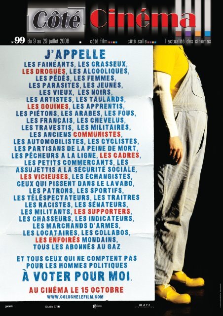 Côté Cinéma n°99 - 9 juillet 2008