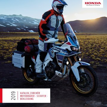 Honda Moto - Katalog für Motorrad- und Scooterzubehör + Bekleidung