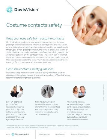 Costume Contacts Safety