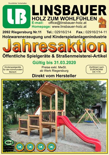 Linsbauer - Jahresaktion 2019