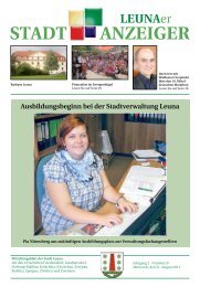 Leunaer Stadtanzeiger - Ausgabe 08/11 - Stadt Leuna