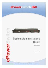ePowerSwitch 8M+ System Administrator's Guide - LEUNIG GmbH