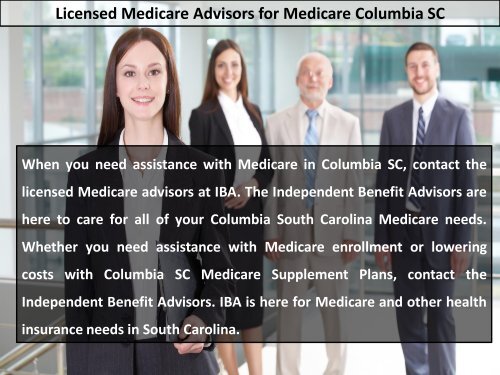 Enrollment Assistance for Medicare Columbia SC