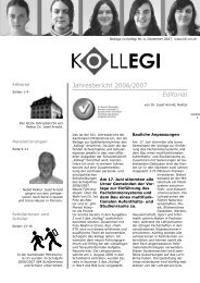 Jahresbericht 2006/2007 Editorial - Kantonale Mittelschule Uri