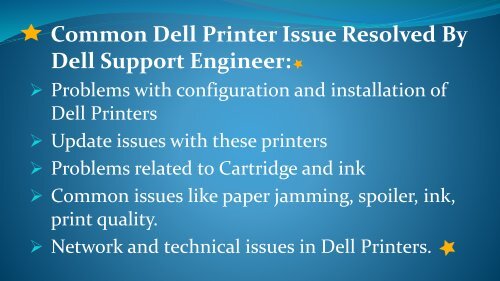 Dell Printer Support Number