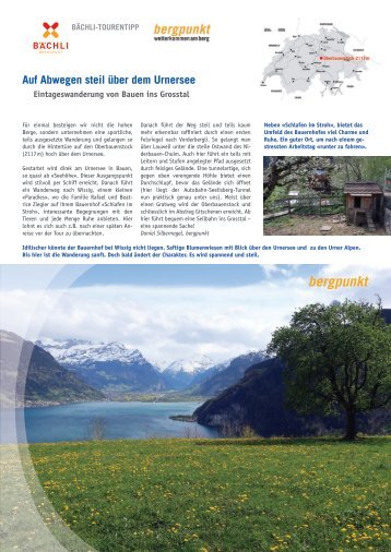 Tourentipp 05 - 2019 Auf Abwegen steil über dem Urnersee