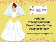 Wedding Videographers in Essex