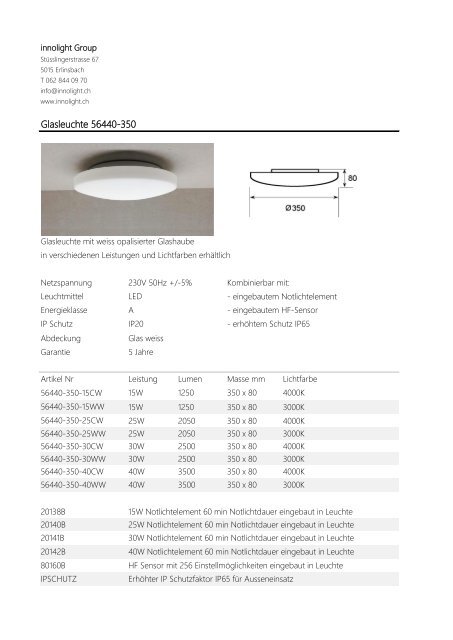 Katalog Glasleuchten weiss opalisiert