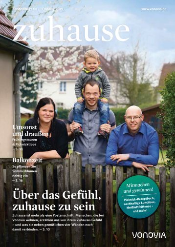 Vonovia Kundenmagazin "zuhause" Frühjahr 2019