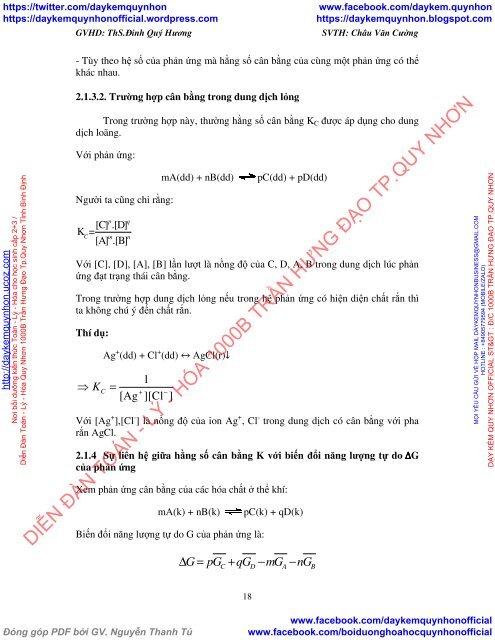 Xây dựng hệ thống câu hỏi trắc nghiệm khách quan hóa vô cơ liên quan đến các đại lượng hằng số cân bằng, độ tan, tích số tan