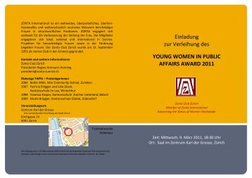 young women in public affairs award 2011 - Gender Campus