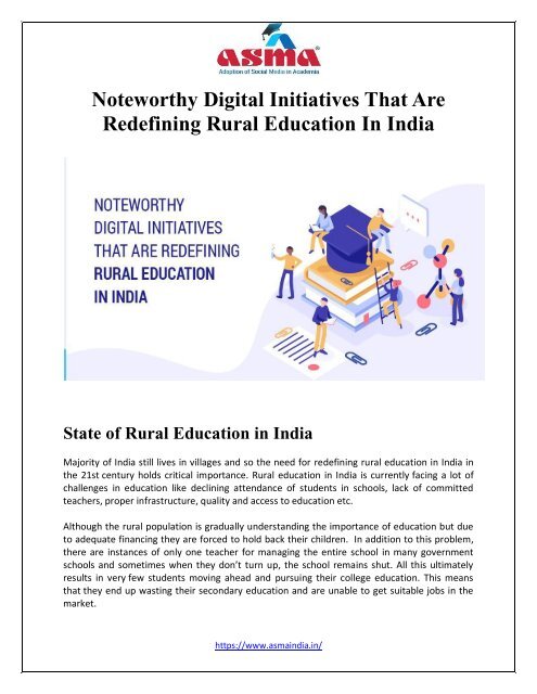 research paper on rural education in india