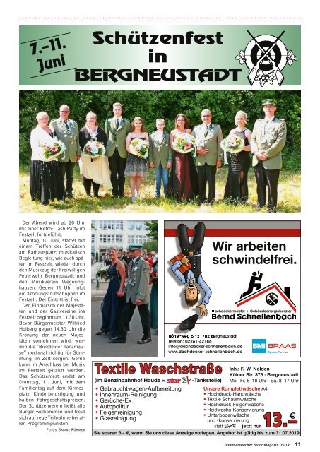 Gummersbacher Stadt-Magazin - Mai/Juni 2019